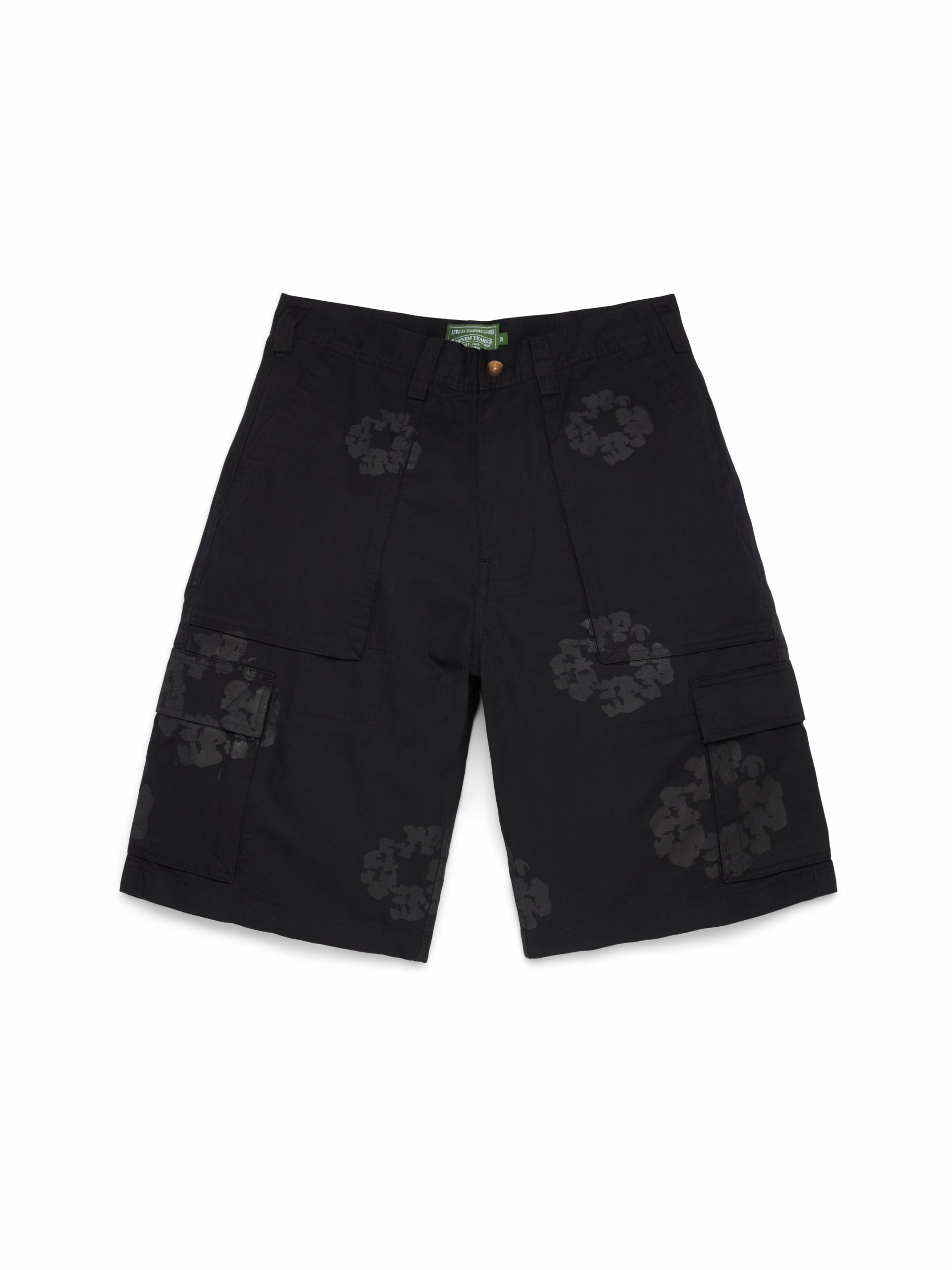 Denim Tears Mono Wreath Cargo Short Black