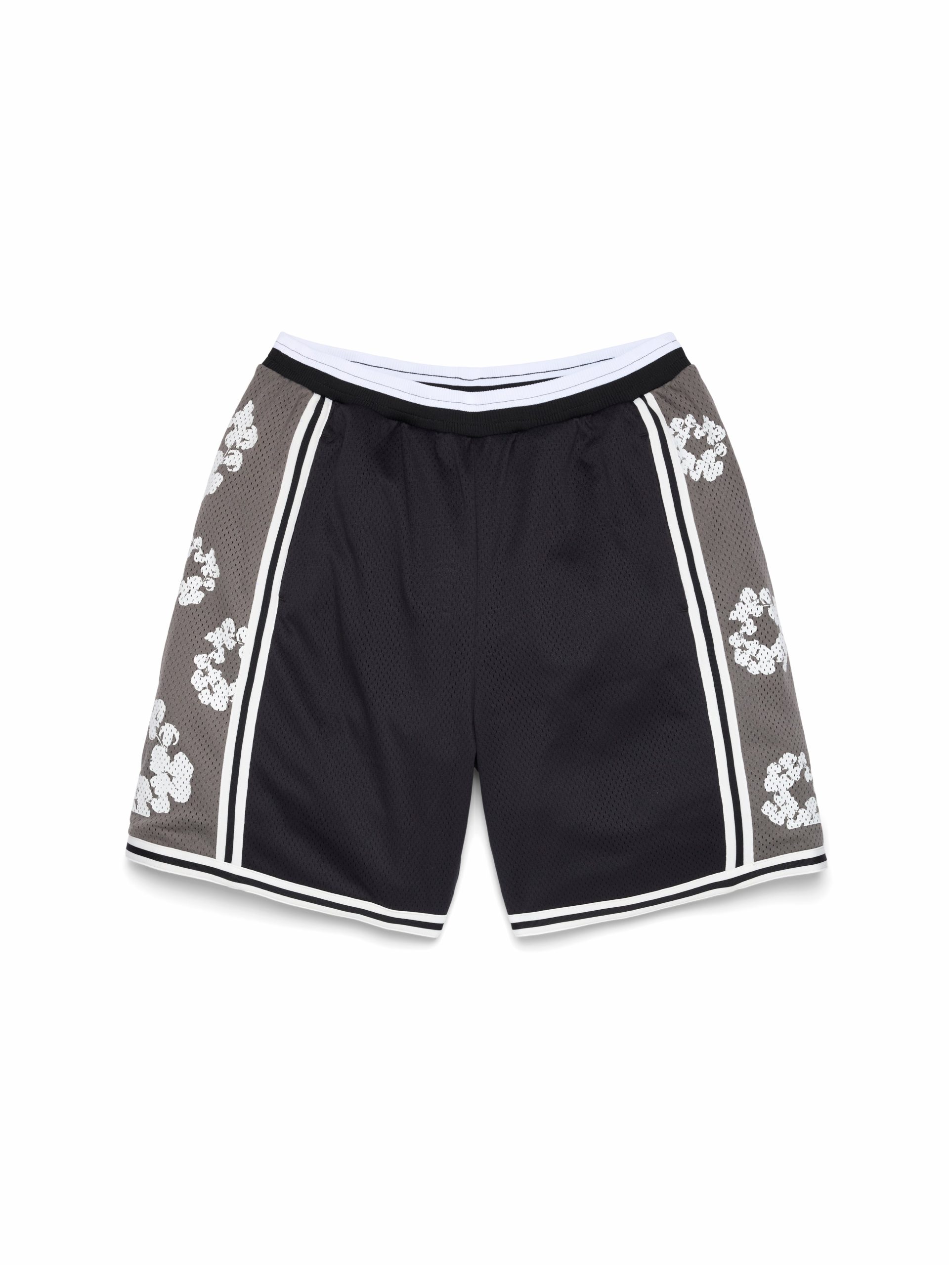 Denim Tears Cotton Wreath 90s Basketball Shorts Black