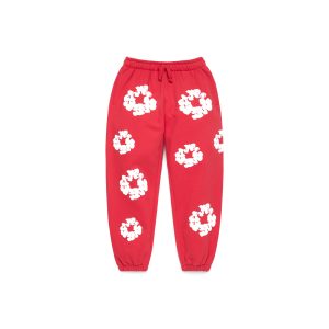 Denim Tears Kids Cotton Wreath Sweatpants Red