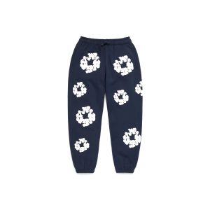 Denim Tears Kids Cotton Wreath Sweatpants Navy