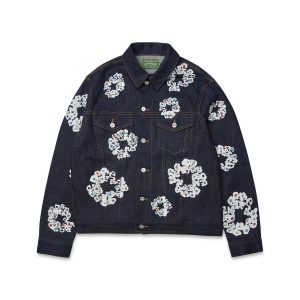 Denim Tears Studded Cotton Wreath Denim Jacket Selvedge