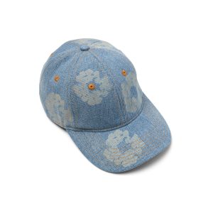 Denim Tears Mono Cotton Wreath Raw Denim Cap Light Wash