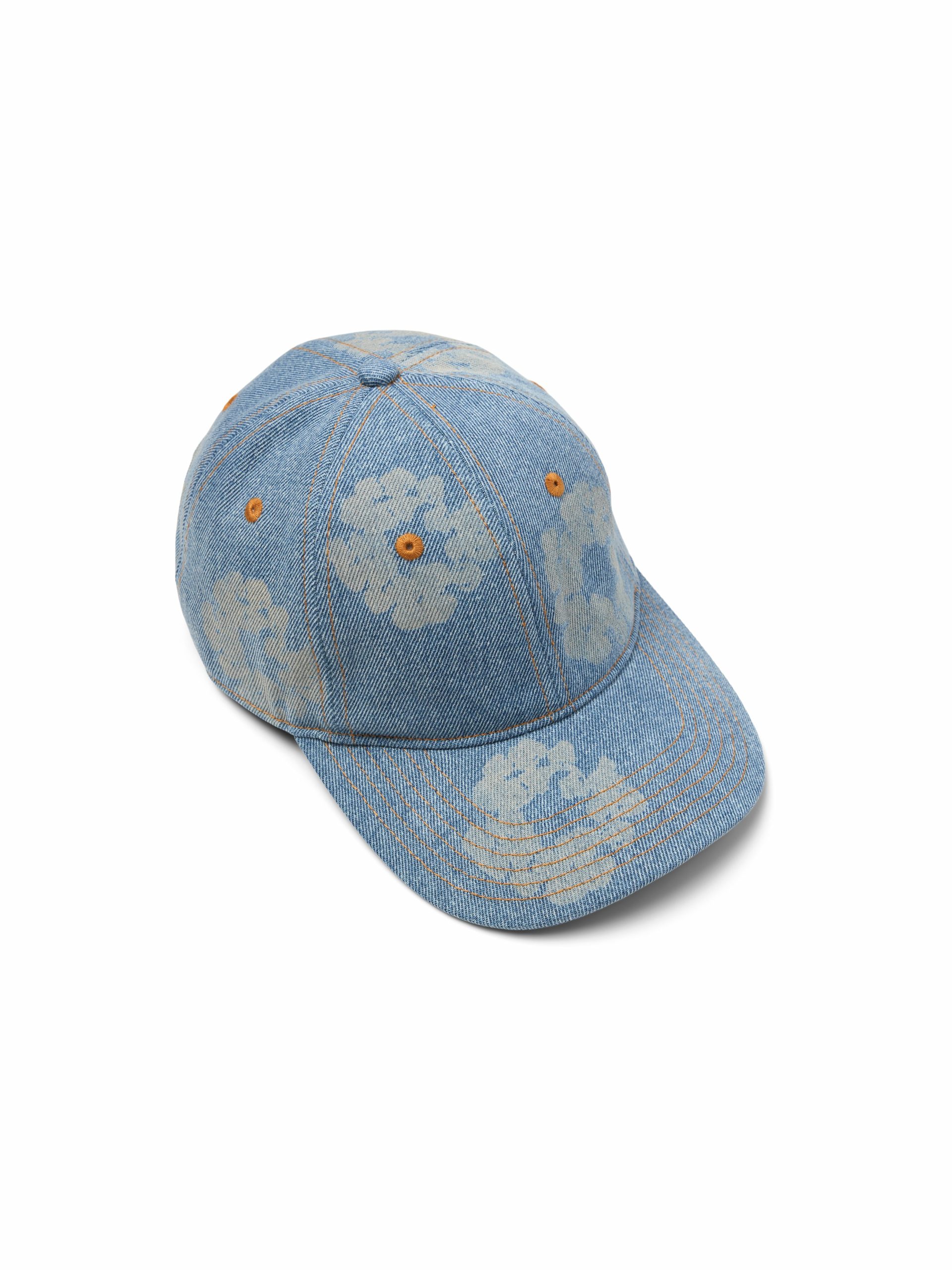 Denim Tears Mono Cotton Wreath Raw Denim Cap Light Wash