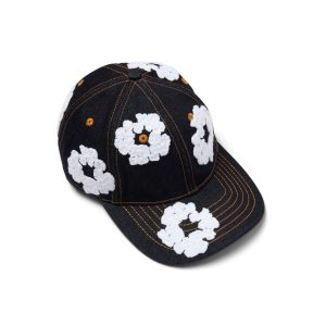 Denim Tears Cotton Wreath Raw Denim Cap Washed Indigo