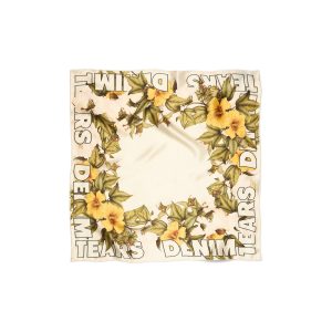 Denim Tears Floral Silk Bandana Cream