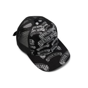 Denim Tears DT Stamp Pattern Trucker Hat Black