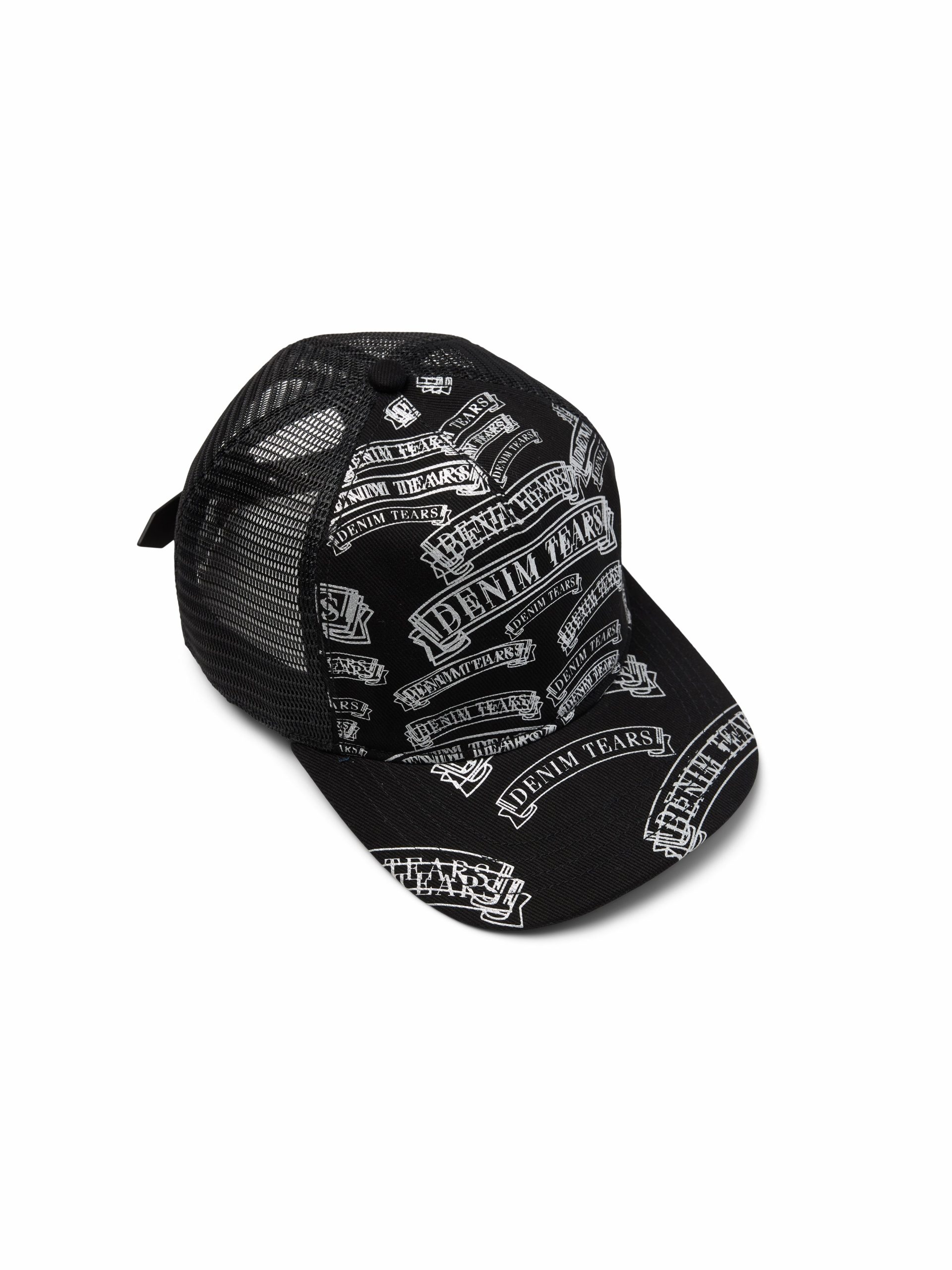 Denim Tears DT Stamp Pattern Trucker Hat Black