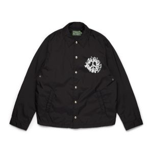 Denim Tears Peace Wreath Coaches Jacket Black