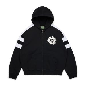 Denim Tears Denim U Paneled Zip Hoodie Black