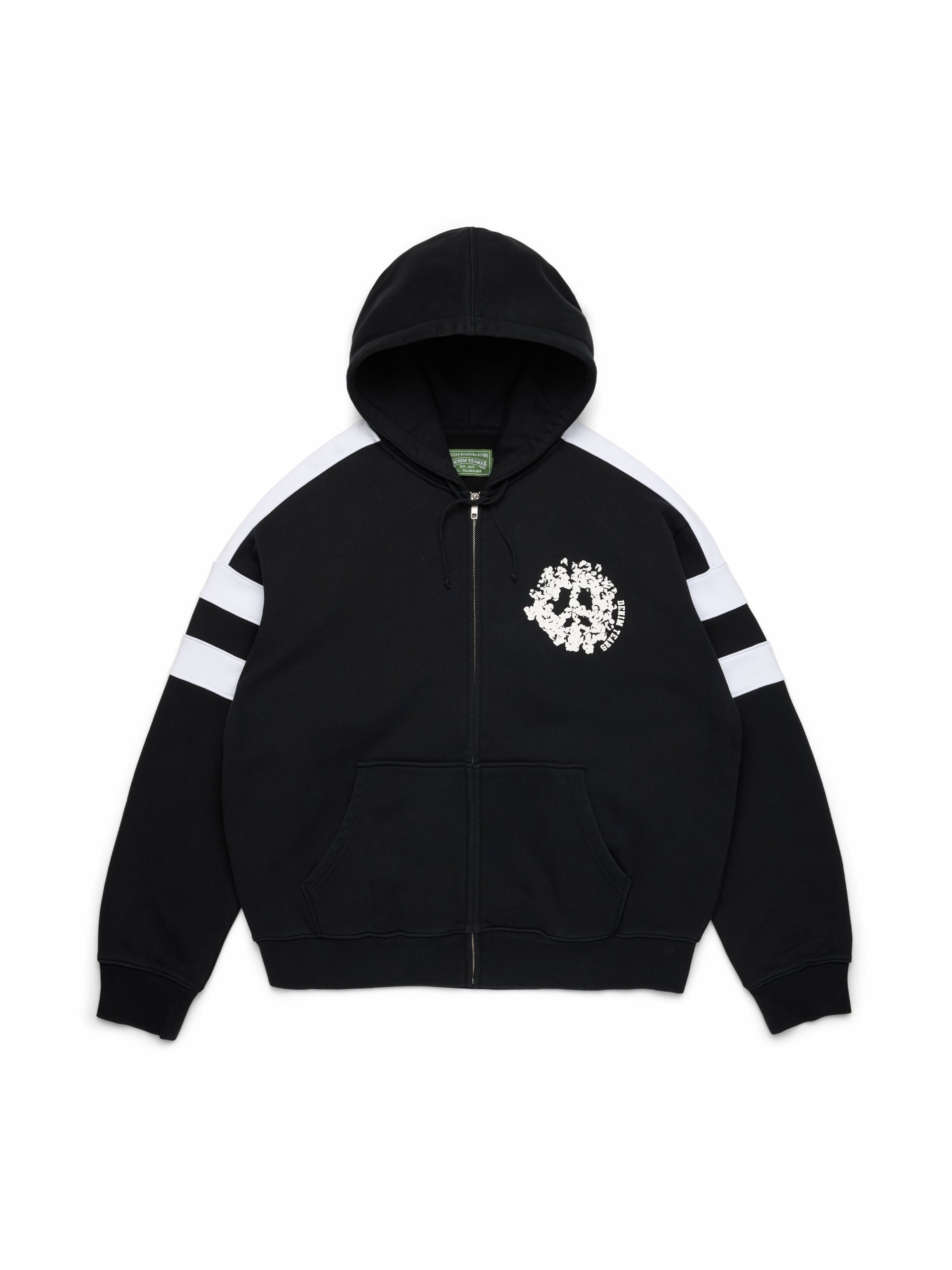 Denim Tears Denim U Paneled Zip Hoodie Black