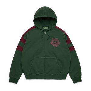 Denim Tears Denim U Paneled Zip Hoodie Green
