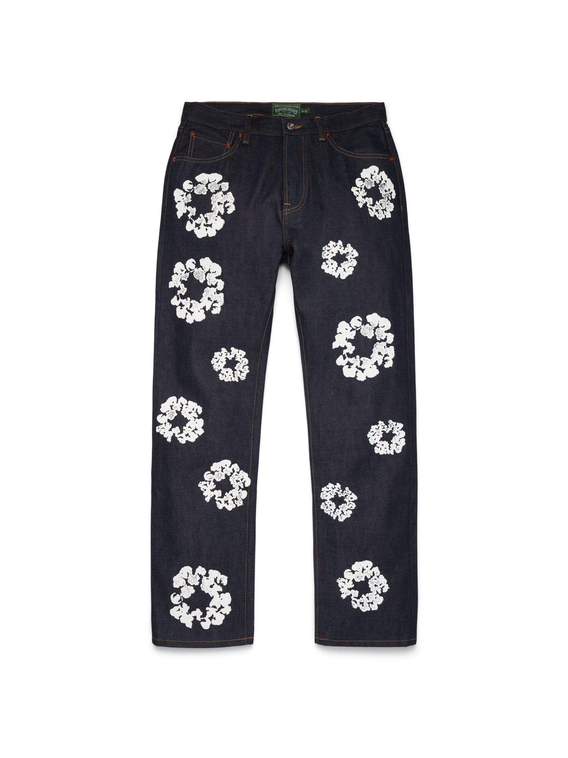 Denim Tears Straight Cotton Wreath Denim Pant Selvedge