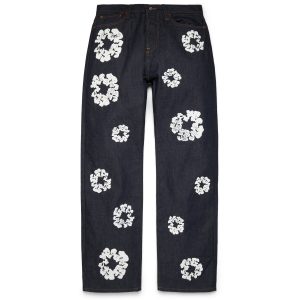 Denim Tears Baggy Cotton Wreath Denim Pant Selvedge