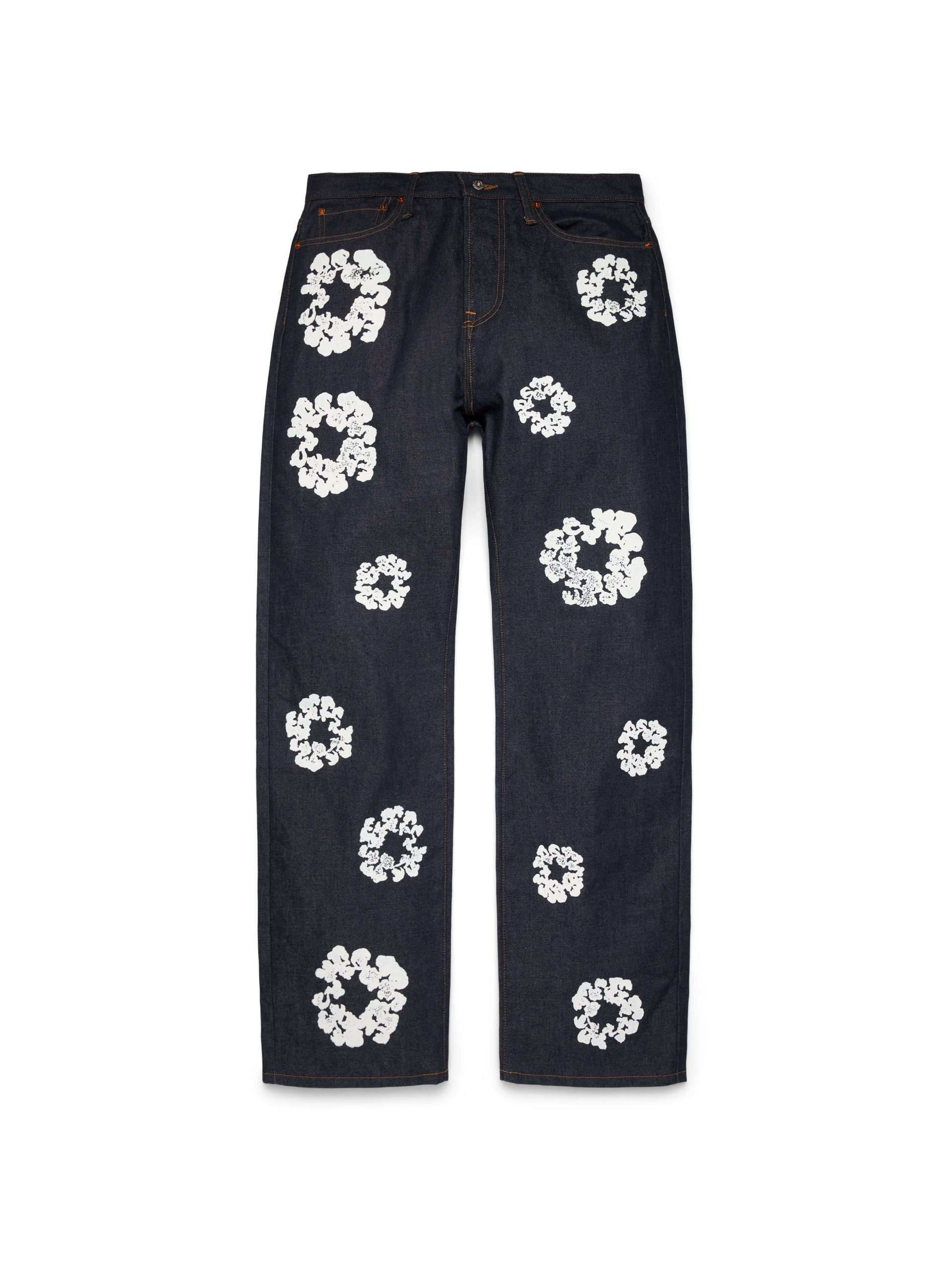 Denim Tears Baggy Cotton Wreath Denim Pant Selvedge