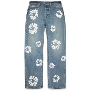 Denim Tears Baggy Cotton Wreath Denim Pant Light Wash