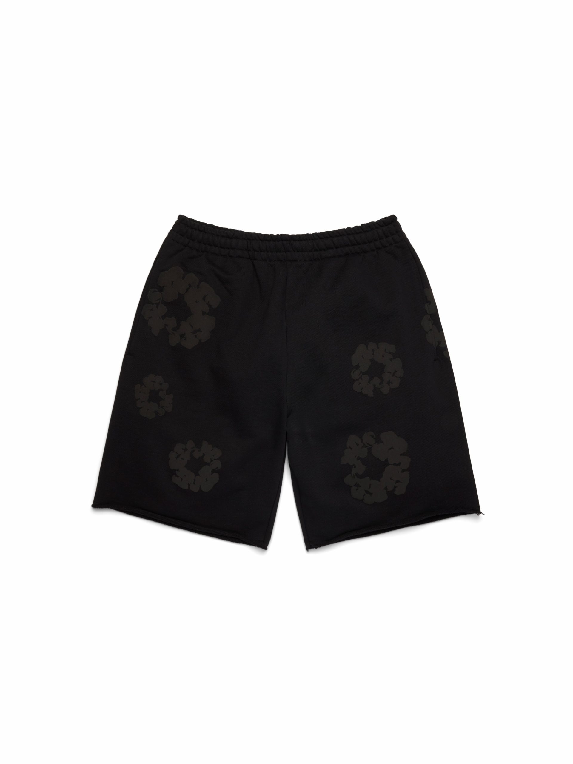Denim Tears Mono Cotton Wreath Sweatshorts Black