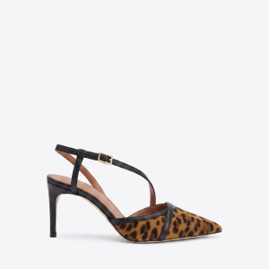 Malone Souliers Valeria 70 Leopard-print Calf Hair Slingbacks