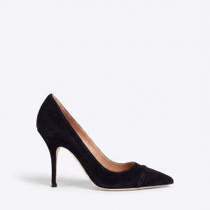Malone Souliers Nova 90 Black Suede Pumps
