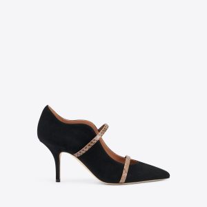 Malone Souliers Maureen 70 Black Suede Pumps