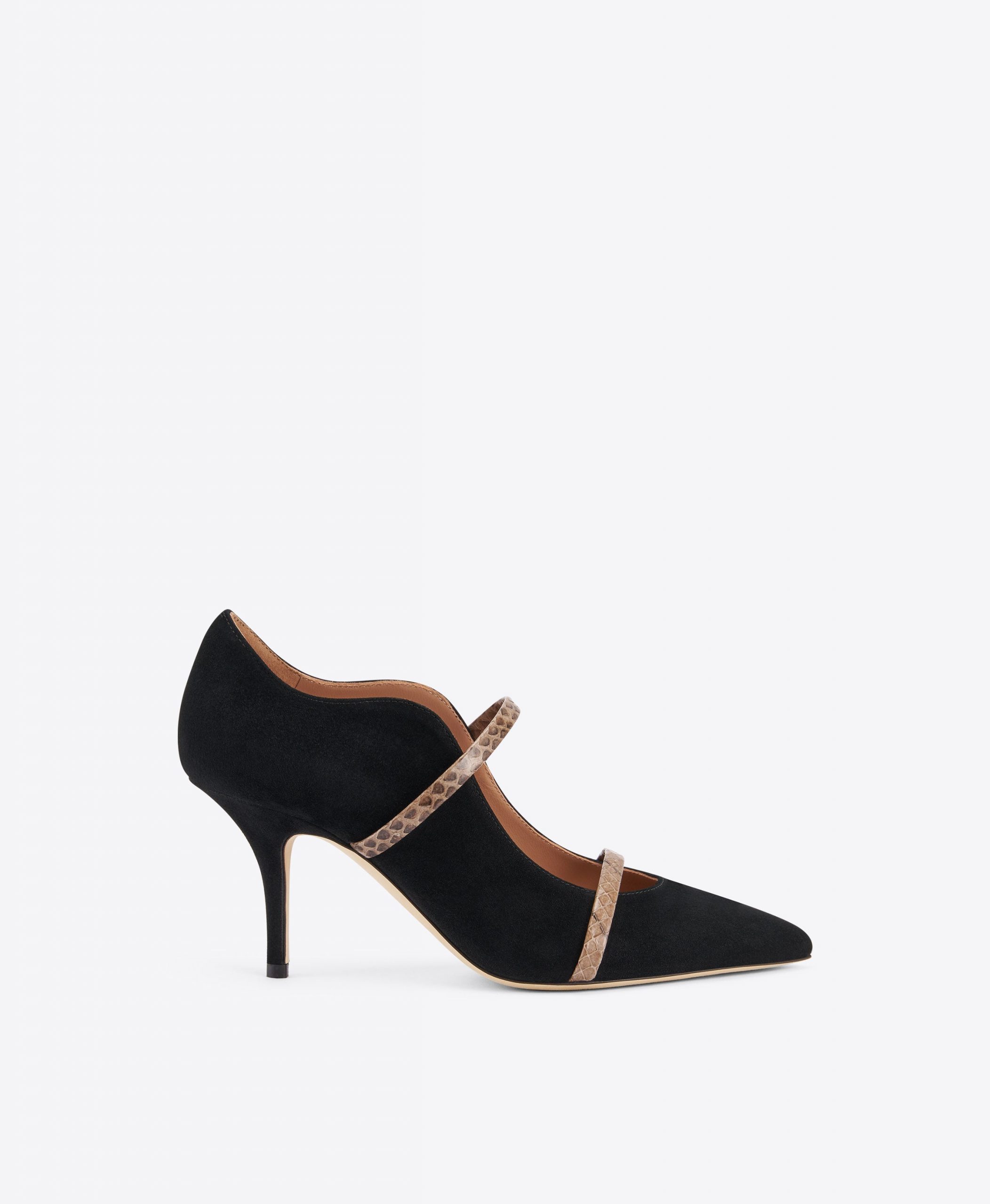 Malone Souliers Maureen 70 Black Suede Pumps