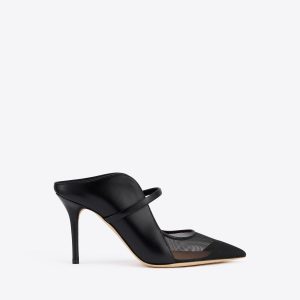 Malone Souliers Maureen Arc 85 Black Leather Mules