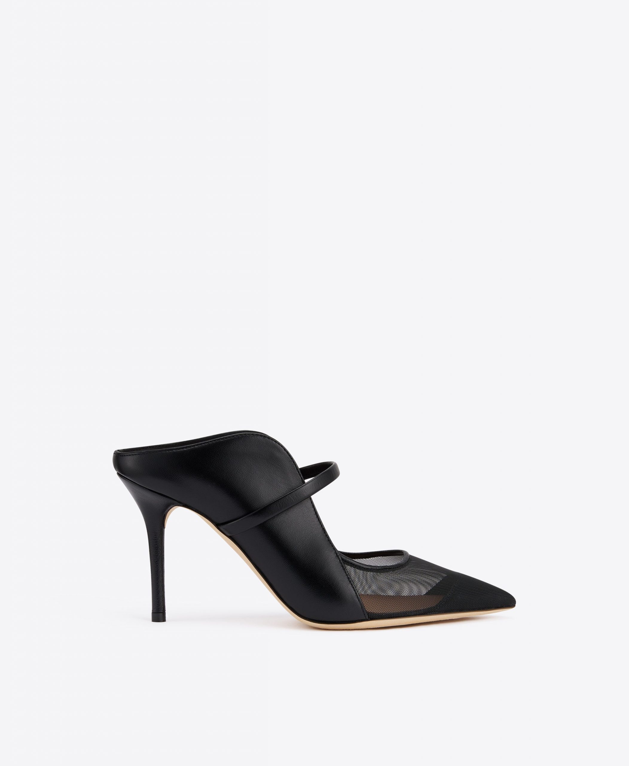 Malone Souliers Maureen Arc 85 Black Leather Mules