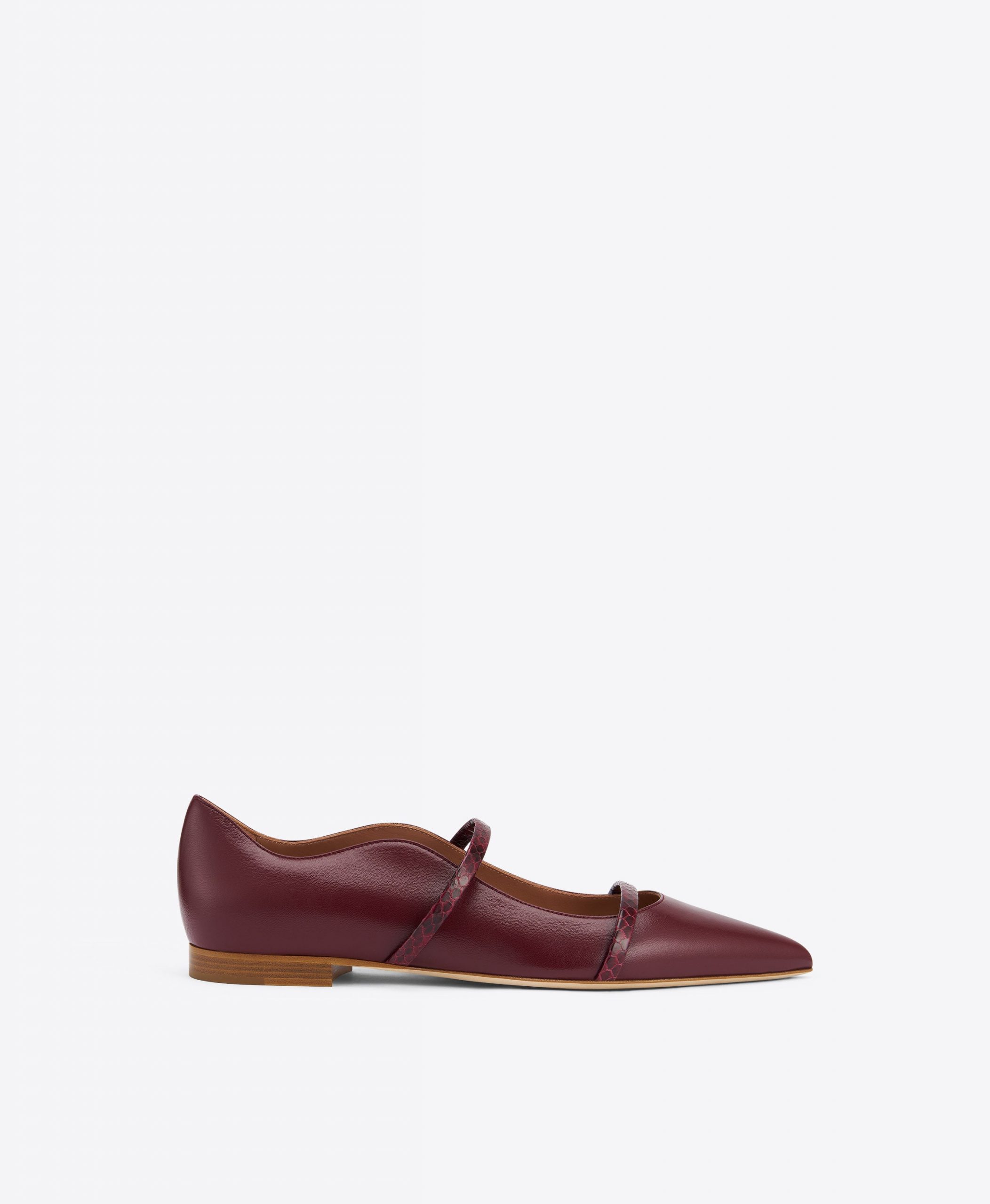 Malone Souliers Maureen Red Leather Flat Pumps