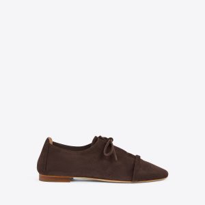 Malone Souliers Jean Dark Brown Suede Flats