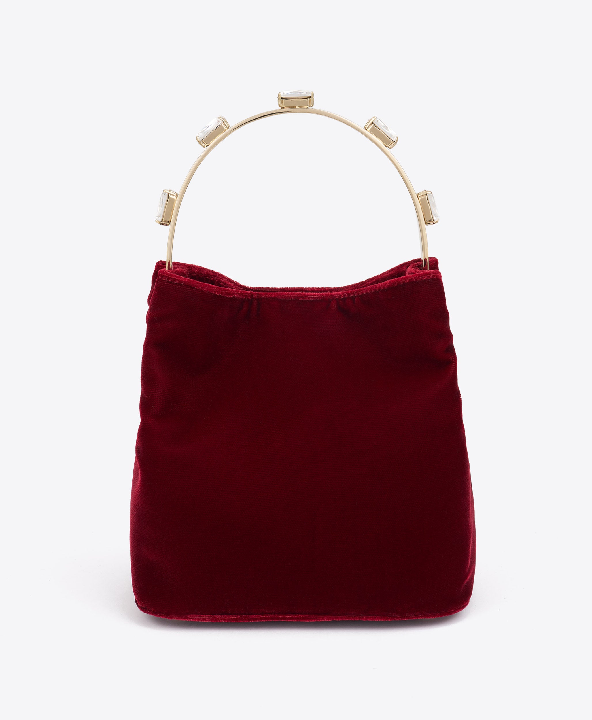 Malone Souliers Halo Burgundy Satin Velvet Bag