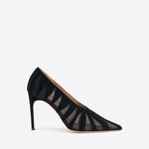 Malone Souliers Tippi 90 Black Suede Pumps