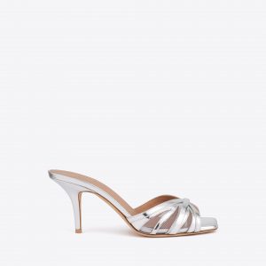 Malone Souliers Perla 70 Silver Mirror Leather Sandals
