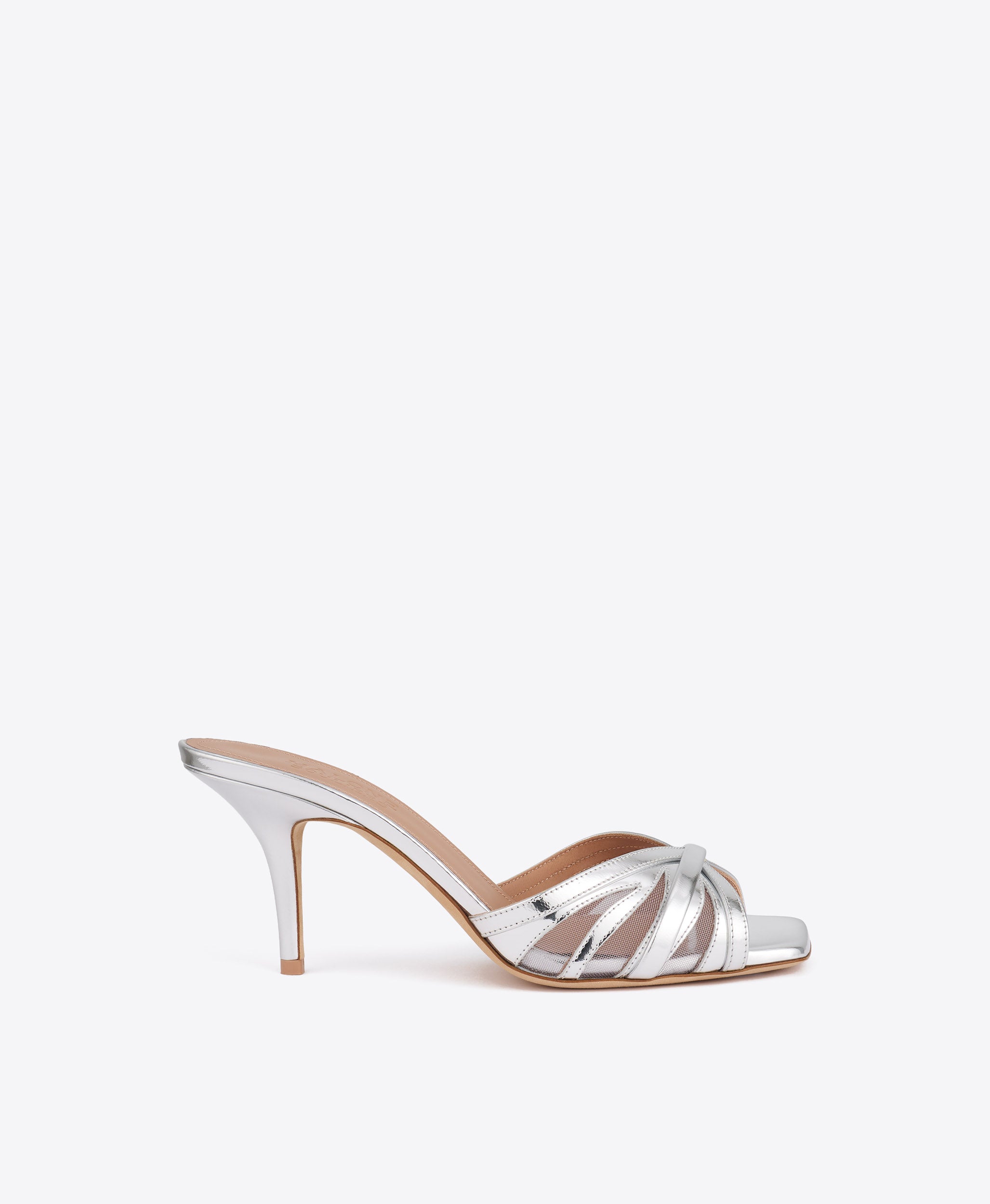 Malone Souliers Perla 70 Silver Mirror Leather Sandals