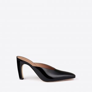 Malone Souliers Rowe 90 Black Patent Mules