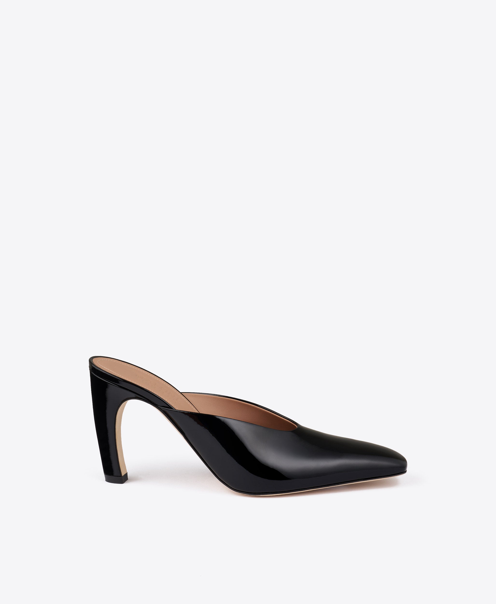 Malone Souliers Rowe 90 Black Patent Mules