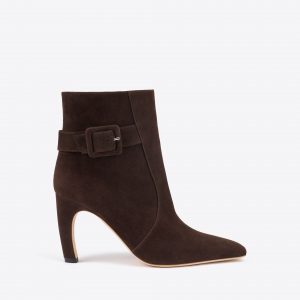 Malone Souliers Rowan 90 Dark Brown Suede Ankle Boots