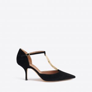 Malone Souliers Kali 70 Black Suede Pumps