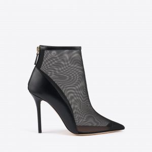 Malone Souliers Arc 100 Black Mesh Ankle Boots