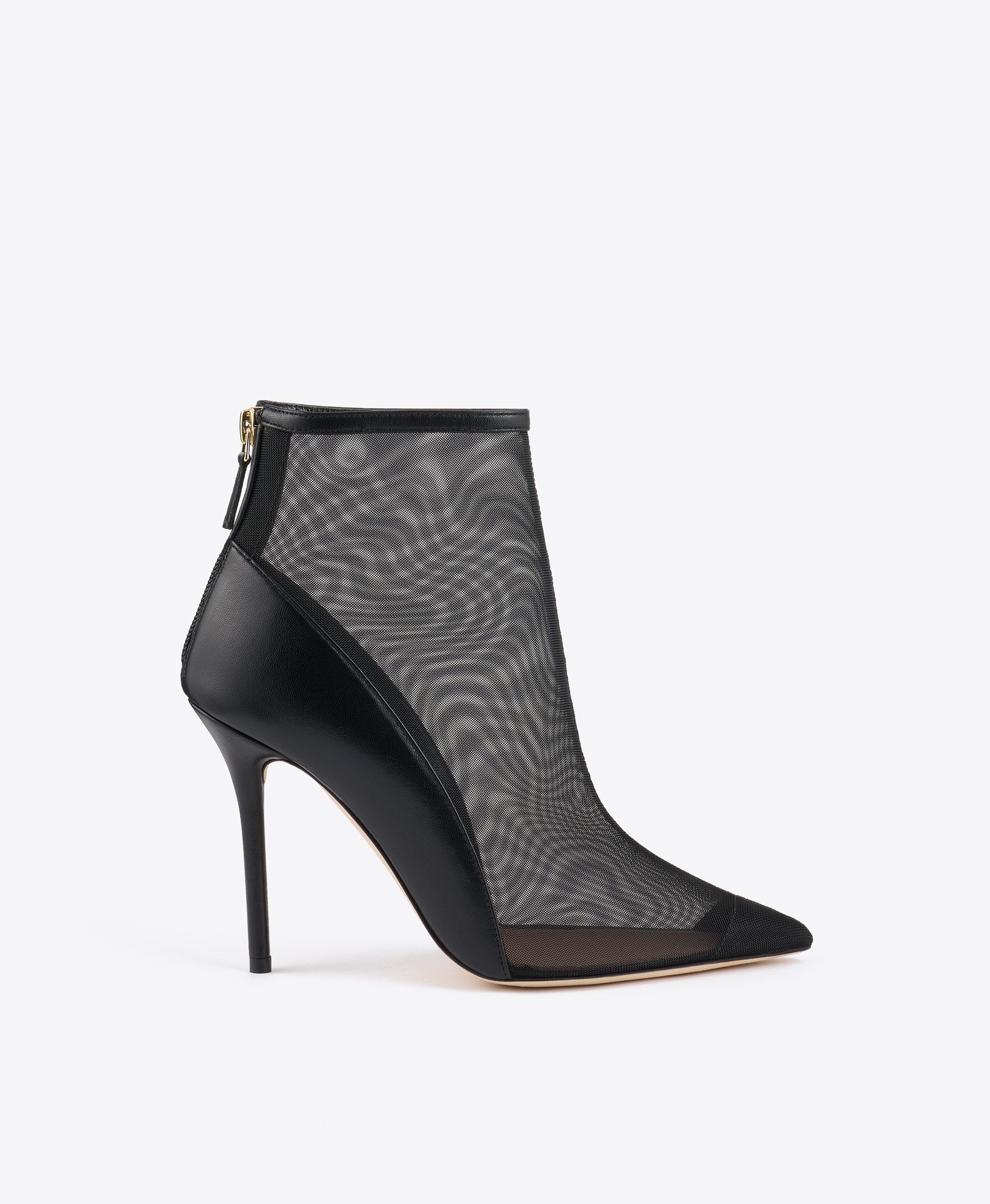 Malone Souliers Arc 100 Black Mesh Ankle Boots
