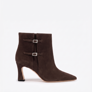 Malone Souliers Norma 70 Dark Brown Suede Ankle Boots