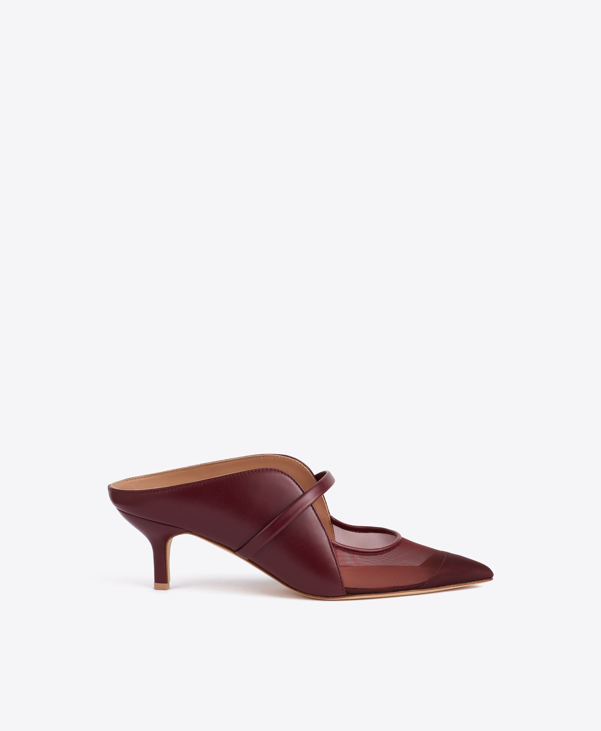 Malone Souliers Maureen Arc 45 Burgundy Leather Mules