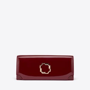 Malone Souliers Vivien Red Patent Clutch Bag