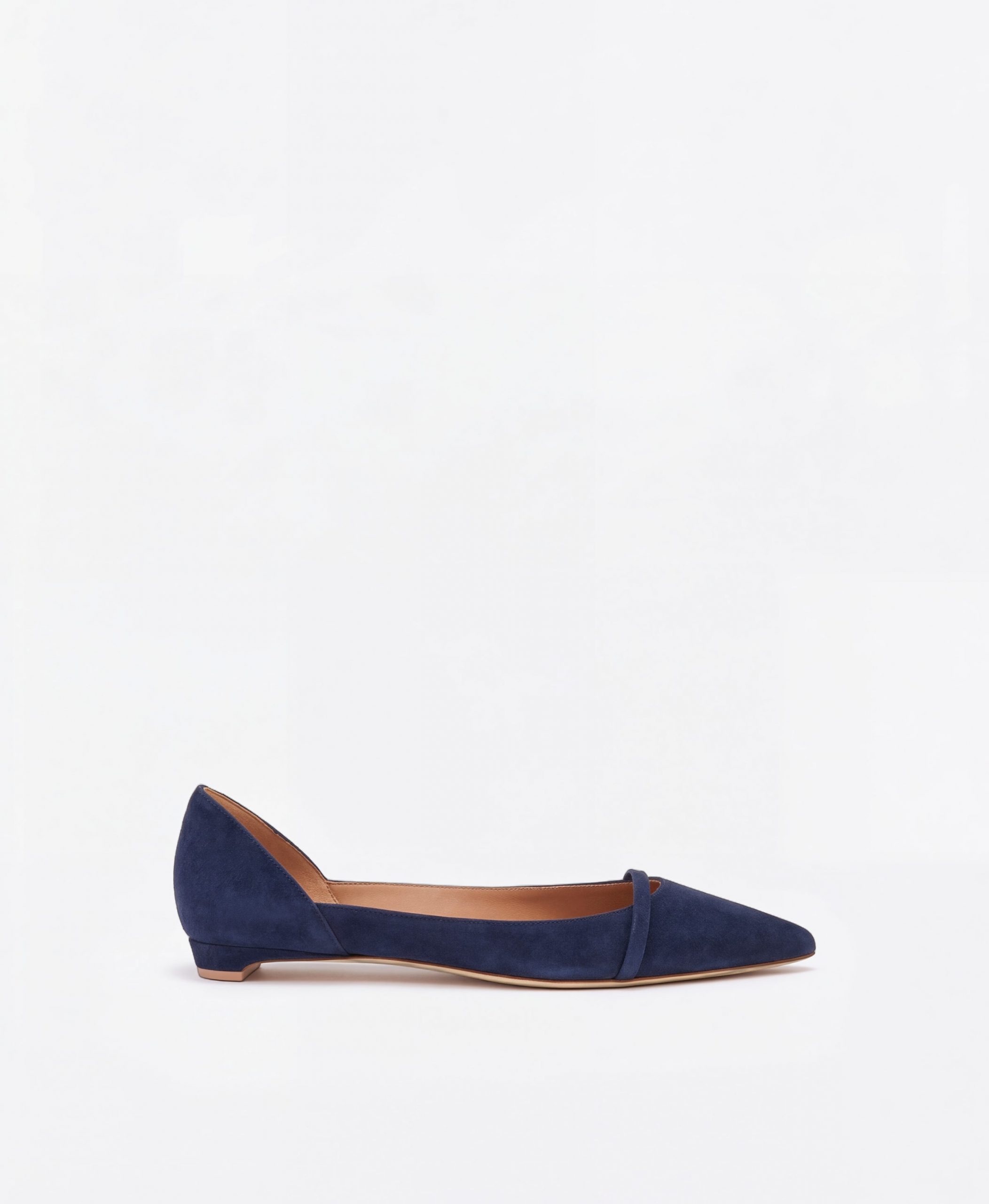 Malone Souliers Crawford Blue Suede Flat Pumps