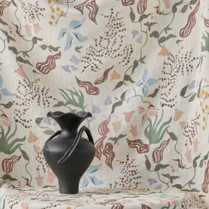 Lulu and Georgia Untamed Garden Linen Fabric by Sarah Sherman Samuel