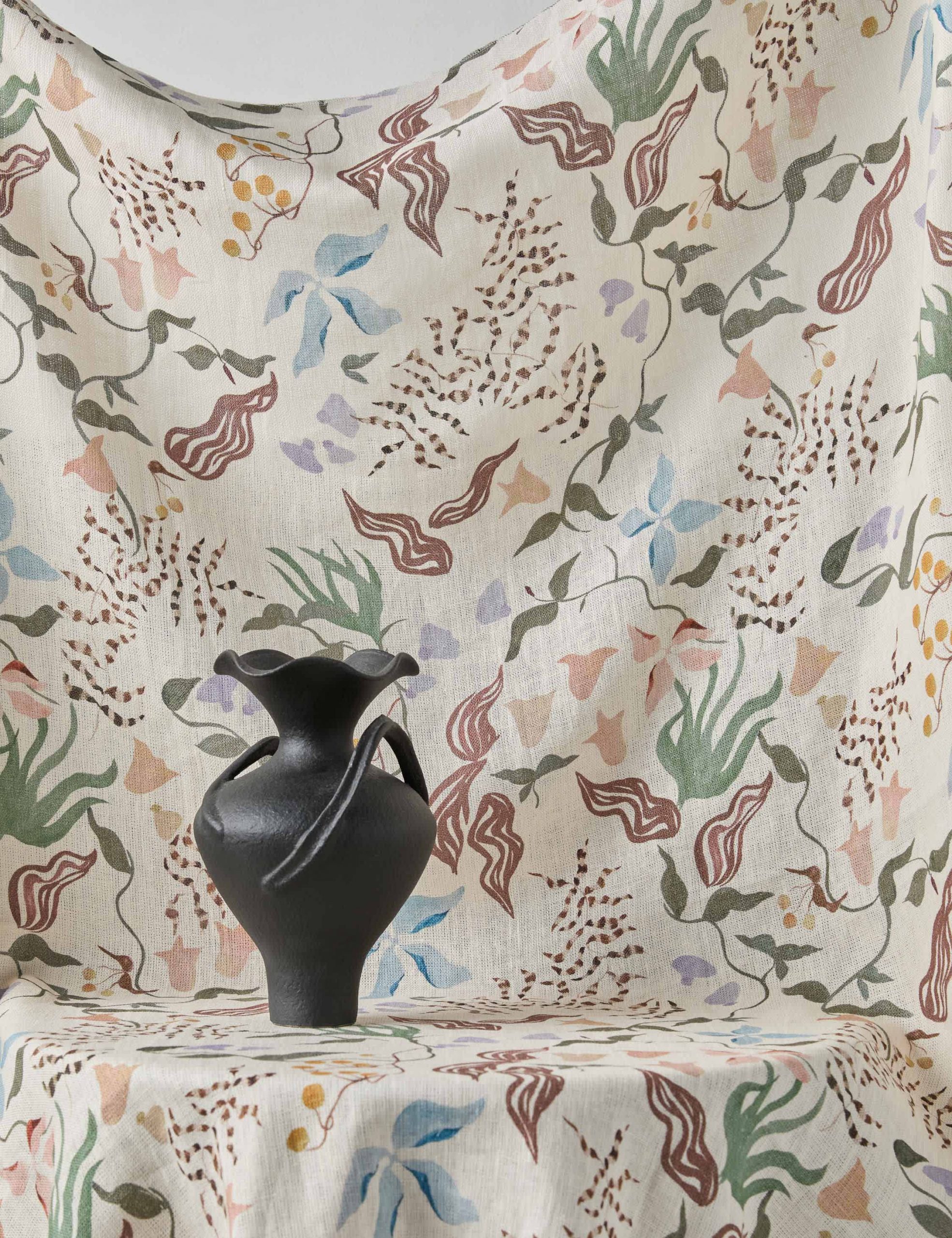 Lulu and Georgia Untamed Garden Linen Fabric by Sarah Sherman Samuel