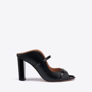 Malone Souliers Norah 85 Black Leather Sandals