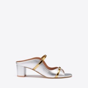 Malone Souliers Norah 45 Silver & Gold Leather Sandals