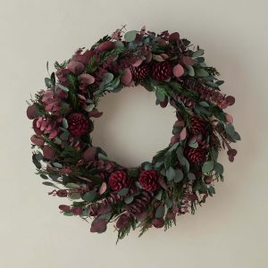 Lulu and Georgia Preserved Eucalyptus and Pinecone Wreath