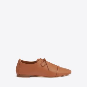 Malone Souliers Jean Brown Leather Flats