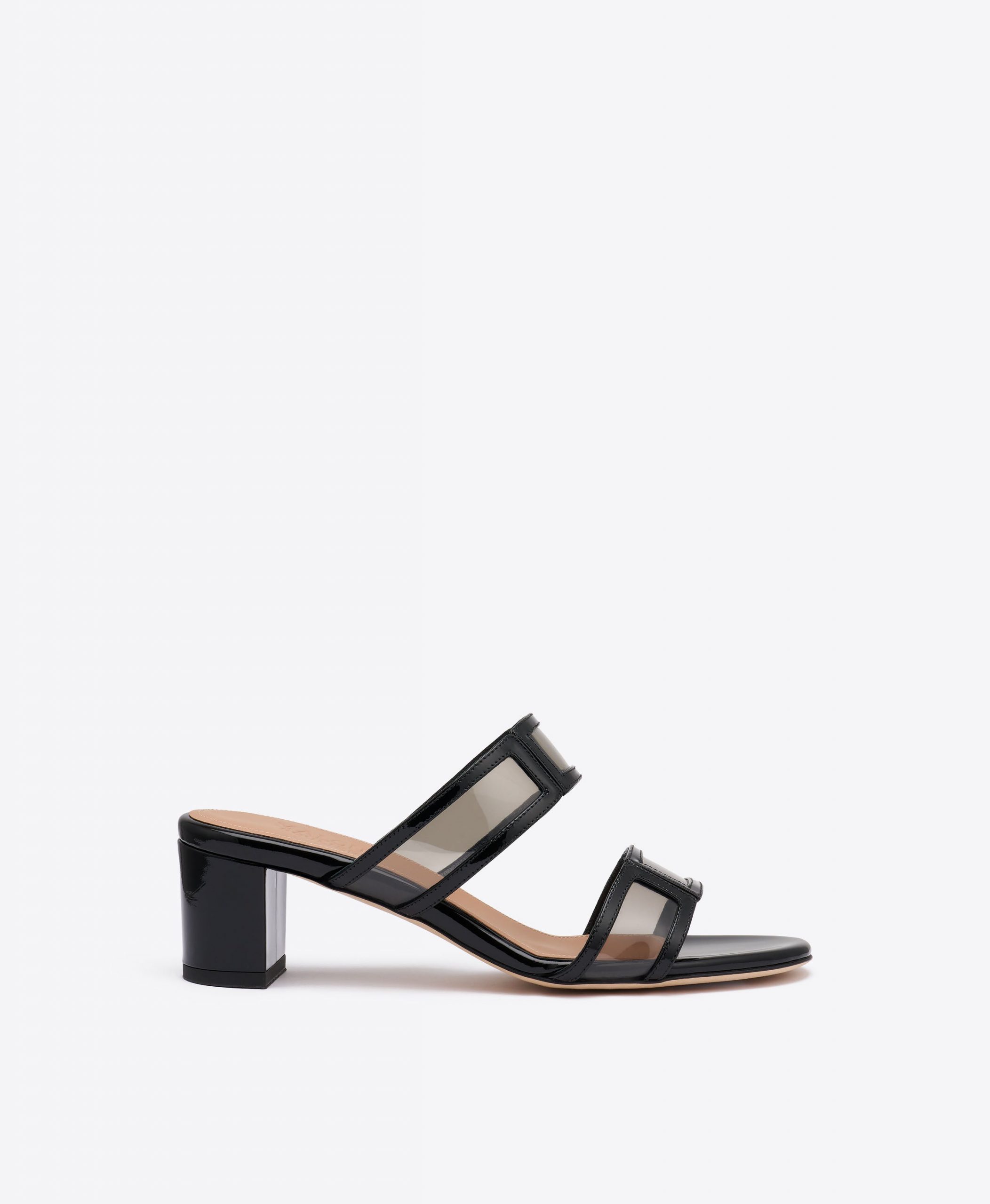 Malone Souliers Loulou 45 Black Patent Leather PVC Sandals
