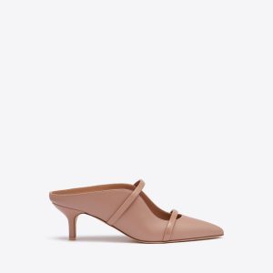 Malone Souliers Maureen 45 Beige Leather Kitten Mules